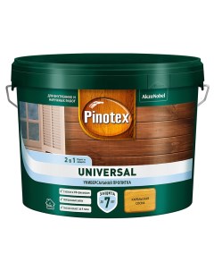 Пропитка универсальная для дерева Universal 2 в 1 карельская сосна 9 л Pinotex