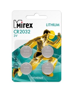 Батарейки CR2032 4 шт 23702 CR2032 E4 Mirex