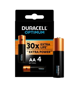 Батарейки Optimum щелочные AA 4 шт Duracell