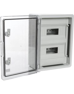 Пластиковый распределительный щит для настенного монтажа IP65 прозрачная дверца Plastim