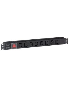 Блок розеток ServerPro PDU 19H808 Al 8C13 C14 SW 19 1U Алюм 8 IEC 320 C13 С14 Exegate