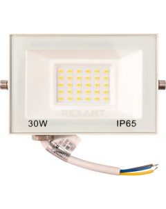 Светодиодный прожектор LED 30 Вт 2400 Лм 2700 K белый корпус 605 028 Rexant