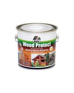 Водозащитная пропитка Wood Protect белый 2 5 л Dufa