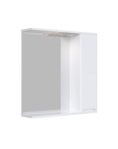 Шкаф зеркальный Адель 70 правый белый с подсветкой Sanstar