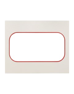 Рамка Стокгольм для розетки 2 местная белая с линией цвета красный PROxima Ekf