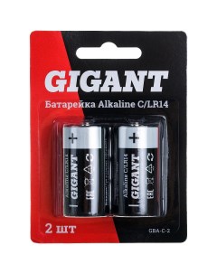 Батарейка Alkaline C LR14 блистер 2 шт GBA С 2 Gigant
