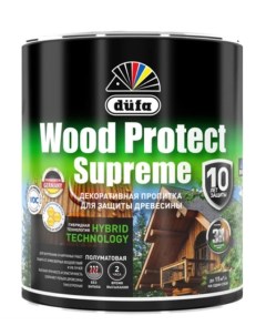 Пропитка декоративная для защиты древесины Wood Protect Supreme тиковое дерево 0 75 л Dufa