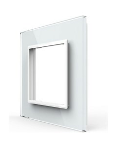 Рамка для розетки 1 пост цвет белый стекло BB C7 SR 11 Livolo