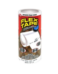 Клейкая лента сверхсильная водостойкая изолента Flex Tape X0027 белая 18см Baziator