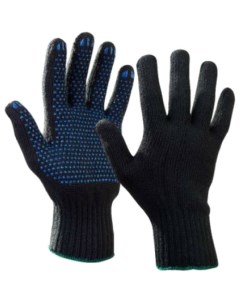 Трикотажные перчатки с ПВХ 10 класс черный 2225544148133 Ооо гуп бисер