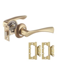 Комплект фурнитуры для двери с защелкой и петлями золото 669857 Corsa deco