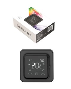 Терморегулятор для теплого пола Thermostat Smart Heat Wi Fi электронный черный Iqwatt