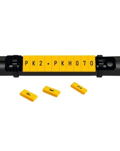 Маркеры однознаковые PK 2 для держателей PKH и POH символ O желтый черный пачк Partex