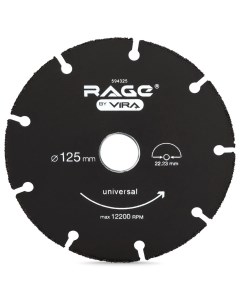 Диск отрезной универсальный 125 мм для УШМ RAGE by 594325 Vira