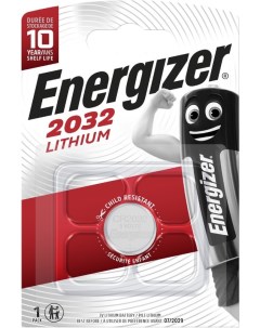 Батарейка литиевая Lithium CR2032 3V упаковка 1 шт E301021302 Energizer