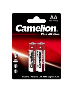Батарейки Plus Alkaline BL2 AA LR6 LR6 BP2 1 5В 2шт уп Camelion