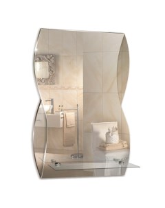 Зеркало д ванной Домино 39 5x60 с полкой без подсветки Mixline