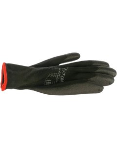 Нейлоновые перчатки с полиуретановым покрытием BLACK TOUCH черные ULT615 S Ultima
