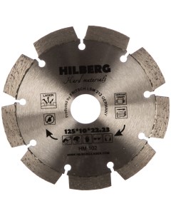 Диск алмазный отрезной сегментный Hard Materials Laser 125x22 23 мм HM102 Hilberg
