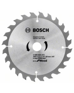 Пильный диск ECO WO 160x20 16 24T 2608644373 Bosch