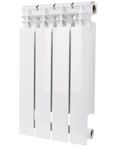 Биметаллический радиатор Eco 500 100 4 4 секции белый Oasis