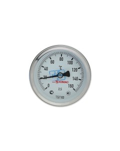 Термометр биметаллический 150 C с погружной гильзой 60 мм Nobrand