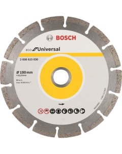 Диск отрезной алмазный ECO Universal 2608615030 Ф180х22мм универсальный Bosch