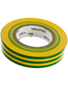 V02 7M 13х15 20 Изолента 0 13х15 мм желто зеленая 20 метров Volsten