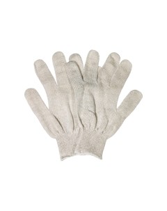 Трикотажные перчатки хлопок 5 ти нитка белые 50 пар 10 й класс M 39 41 гр Кордленд