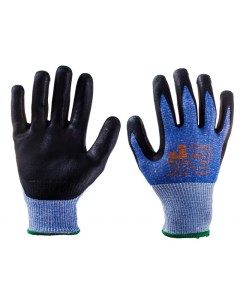Перчатки защитные от порезов JetaSafety JCN051 трикотаж 5кл цв синий р L Nobrand