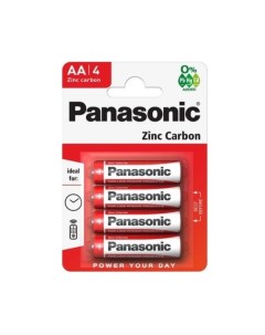 Батарейка R6 AA BL4 Zinc Carbon 1 5V 4 48 240 Panasonic