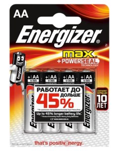 Батарейка MAX E91 AA BP4 4 шт Energizer