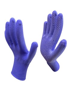 Перчатки рабочие МИКРОТАЧ синий нейлоновые с ПВХ покрытием 1 пара Master-pro®