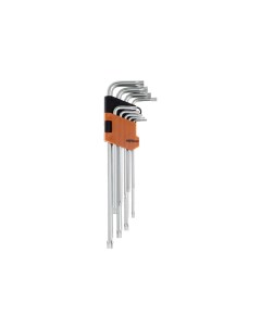 Набор ключей TORX TH10 TH50 AV 369309 Г образных с отверстием 9 предметов Av steel