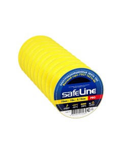 Изолента 15 10 ГОСТ желтая 10 шт Safeline