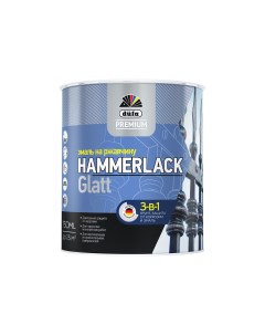 Premium Эмаль HAMMERLACK на ржавчину гладкая RAL 9005 черный 750мл Н0000004454 Dufa