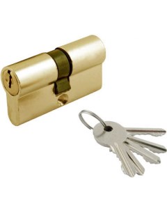 Цилиндровый механизм 60 мм 5 ключей цвет золото ЦАМ CICAM60KK Home