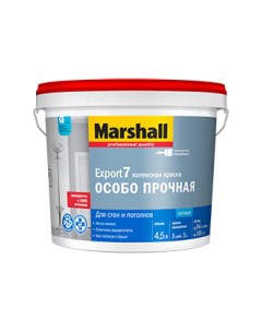 EXPORT 7 матовая краска для внутренних работ моющаяся Баз BW 4 5л 5248846 Marshall