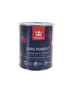 EURO POWER 7 краска моющаяся для стен и потолка матовая база A 0 9 18449 Tikkurila