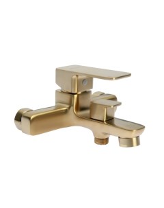 Смеситель для ванны A63126AW однорычажный излив 149 мм душевой набор золото Accoona