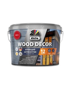 Антисептик Wood Decor кроющий биозащитный для дерева база 3 бесцветный 2 2 л Dufa