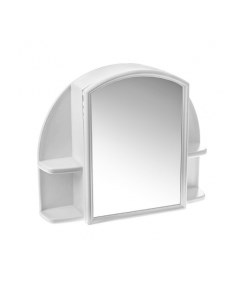 Шкафчик для ванной комнаты с зеркалом Орион цвет снежно белый Беросси