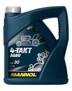 Моторное масло 4 Takt Agro SAE 30 4л минеральное 1441 Mannol