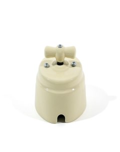 Выключатель поворотный керамика слоновая кость серия АРБАТ ВК003 Interior electric