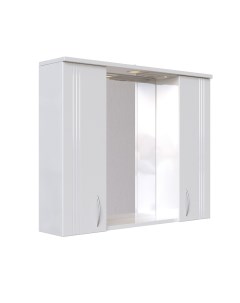 Шкаф зеркальный Вольга 80 белый с подсветкой Sanstar
