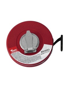 Рулетка фибергласовая лента красный пластиковый корпус 50 м Курс