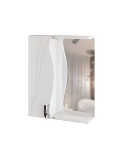 Шкаф зеркальный Лима 55 левый белый с подсветкой Mixline
