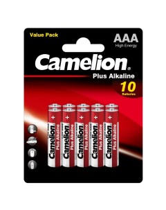 Батарейка Alkaline Plus LR03 BP10 AAA 1 5V 10 шт Camelion