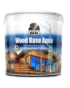 Грунт для защиты древесины Wood Base Aqua бесцветная 0 9 л Dufa