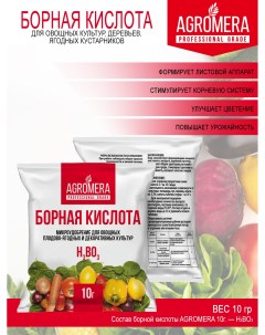 Удобрение БОРНАЯ КИСЛОТА 138855 10 г Agromera professional grade